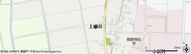 埼玉県吉見町（比企郡）上細谷周辺の地図