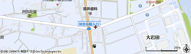 総合公園入口周辺の地図