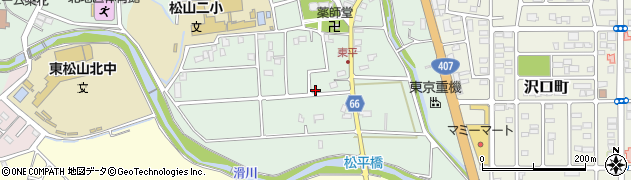 埼玉県東松山市東平452周辺の地図