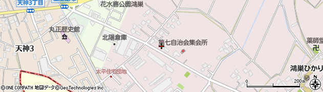 埼玉県鴻巣市上谷1664周辺の地図