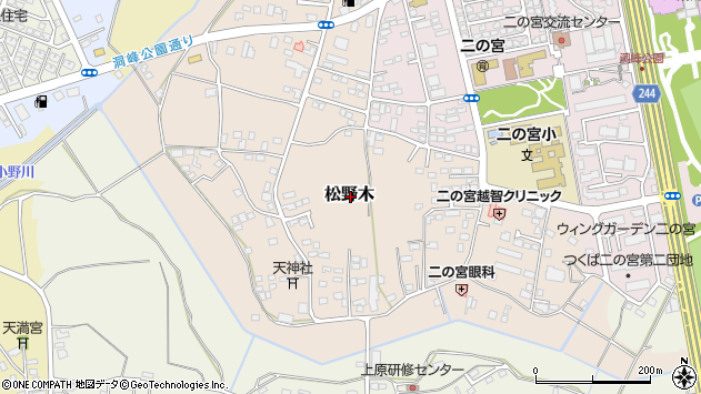 〒305-0056 茨城県つくば市松野木の地図