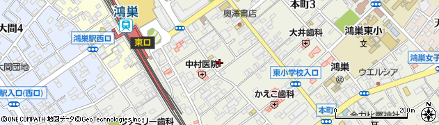 タイムズ鴻巣本町第４駐車場周辺の地図
