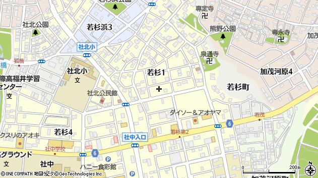 〒918-8055 福井県福井市若杉町の地図