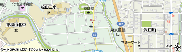 埼玉県東松山市東平454周辺の地図