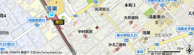 タイムズ鴻巣本町第５駐車場周辺の地図