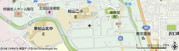埼玉県東松山市東平529周辺の地図