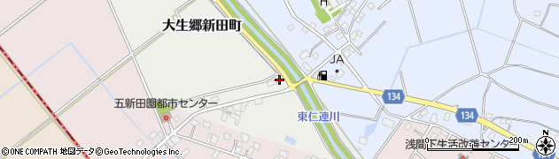 茨城県常総市大生郷新田町2152周辺の地図