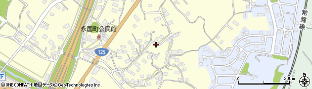 茨城県土浦市永国周辺の地図