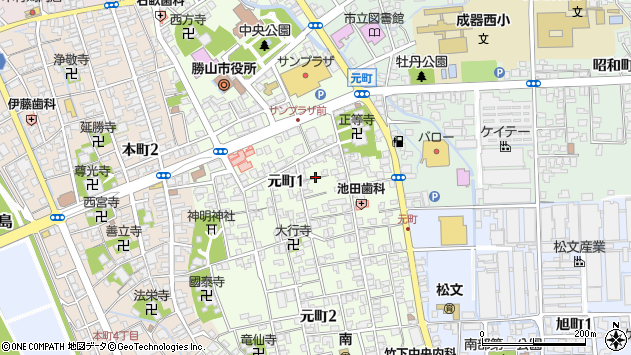 〒911-0804 福井県勝山市元町の地図
