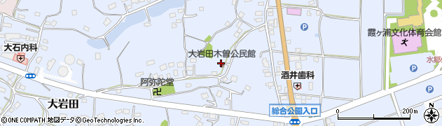茨城県土浦市大岩田周辺の地図