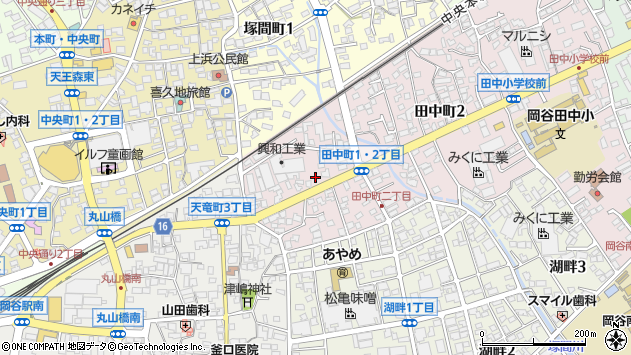 〒394-0031 長野県岡谷市田中町の地図