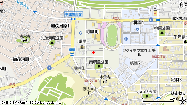 〒918-8052 福井県福井市明里町の地図