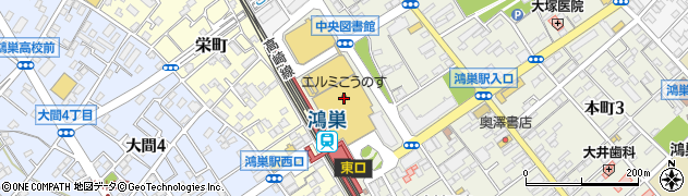 武蔵野銀行エルミこうのす ＡＴＭ周辺の地図