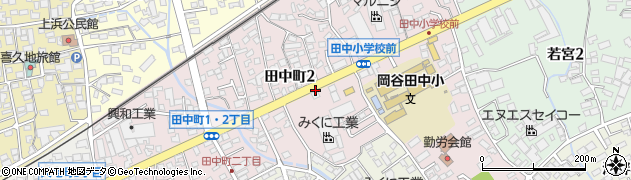 長野県岡谷市田中町周辺の地図