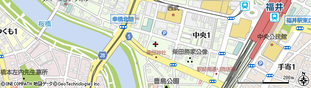 福井県福井市中央周辺の地図