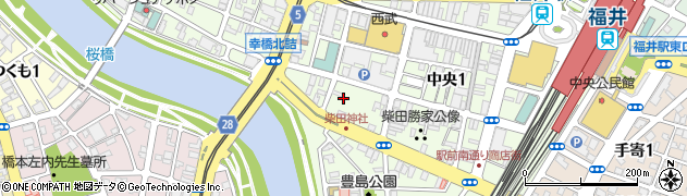 福井県福井市中央周辺の地図