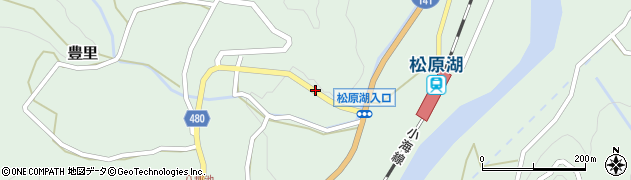 松原湖駅入口周辺の地図