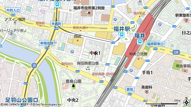 〒910-0006 福井県福井市中央の地図