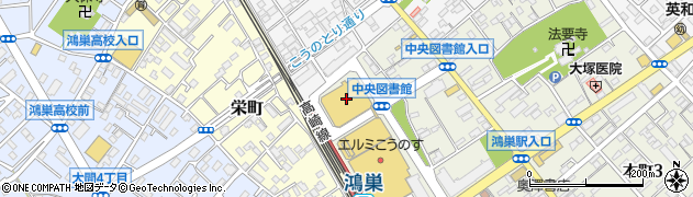 鴻巣市映画館（こうのすシネマ）周辺の地図