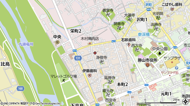 〒911-0806 福井県勝山市本町の地図