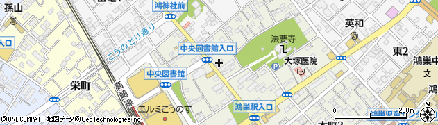 綜合警備保障株式会社　埼玉北支社鴻巣営業所周辺の地図