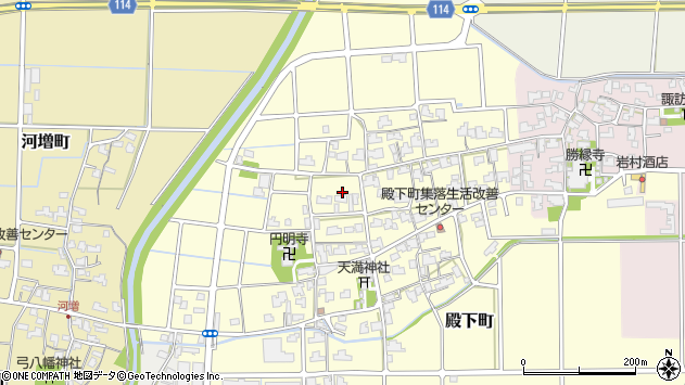 〒918-8216 福井県福井市殿下町の地図