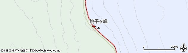 銚子ケ峰周辺の地図