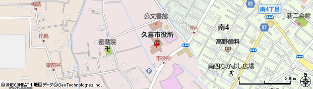 埼玉県久喜市周辺の地図