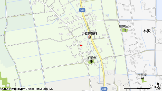 〒355-0162 埼玉県比企郡吉見町松崎の地図