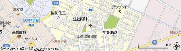 埼玉県鴻巣市生出塚周辺の地図