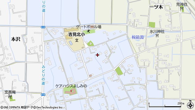〒355-0104 埼玉県比企郡吉見町地頭方の地図