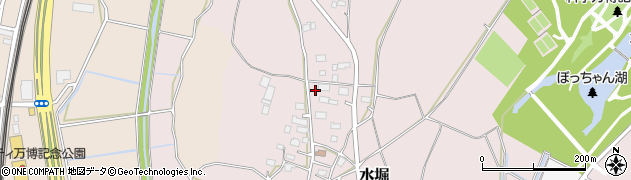 茨城県つくば市水堀周辺の地図