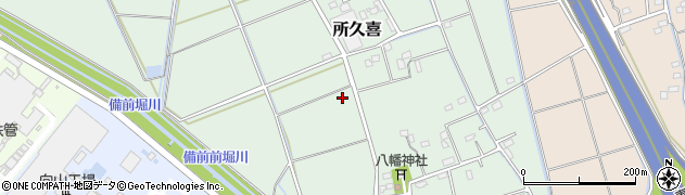 埼玉県久喜市所久喜周辺の地図