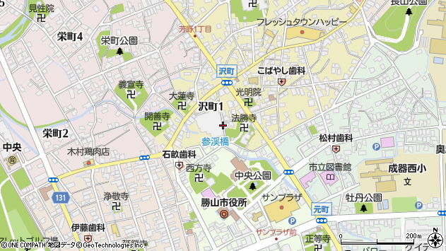 〒911-0801 福井県勝山市沢町の地図
