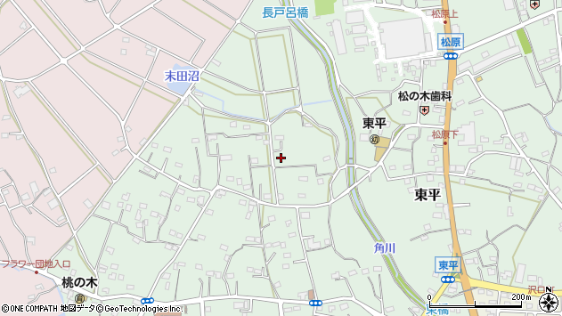 〒355-0002 埼玉県東松山市東平の地図