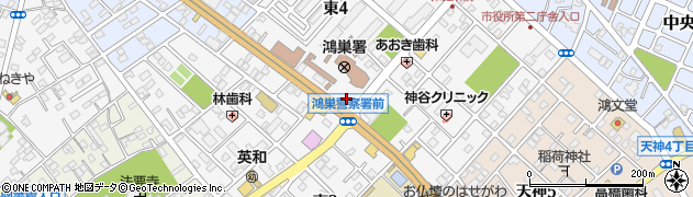 埼玉県鴻巣市東周辺の地図