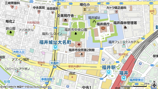 〒918-0000 福井県福井市（以下に掲載がない場合）の地図