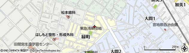 埼玉県鴻巣市緑町周辺の地図