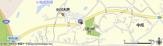 埼玉県小川町（比企郡）中爪周辺の地図