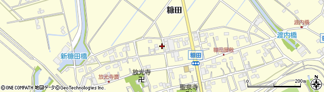 埼玉県鴻巣市糠田周辺の地図