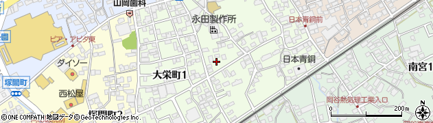 長野県岡谷市大栄町周辺の地図