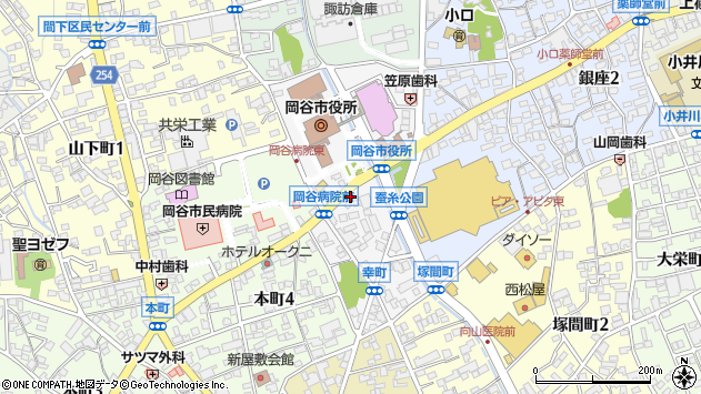 〒394-0029 長野県岡谷市幸町の地図