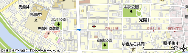 福井県福井市光陽周辺の地図