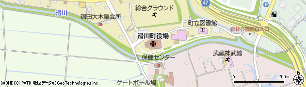 滑川町役場　議会事務局周辺の地図