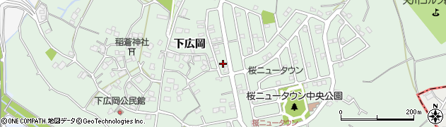 茨城県つくば市下広岡周辺の地図