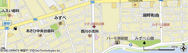 イオン諏訪店横周辺の地図