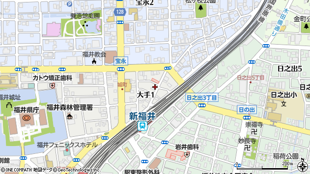 〒910-0005 福井県福井市大手の地図