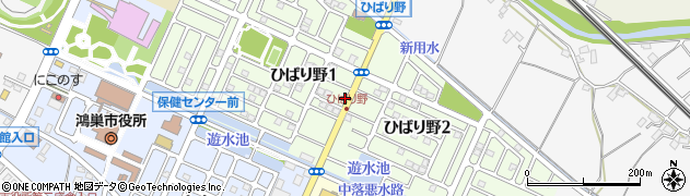 埼玉県鴻巣市ひばり野周辺の地図