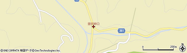 釜伏峠口周辺の地図