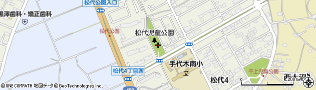 茨城県つくば市松代周辺の地図